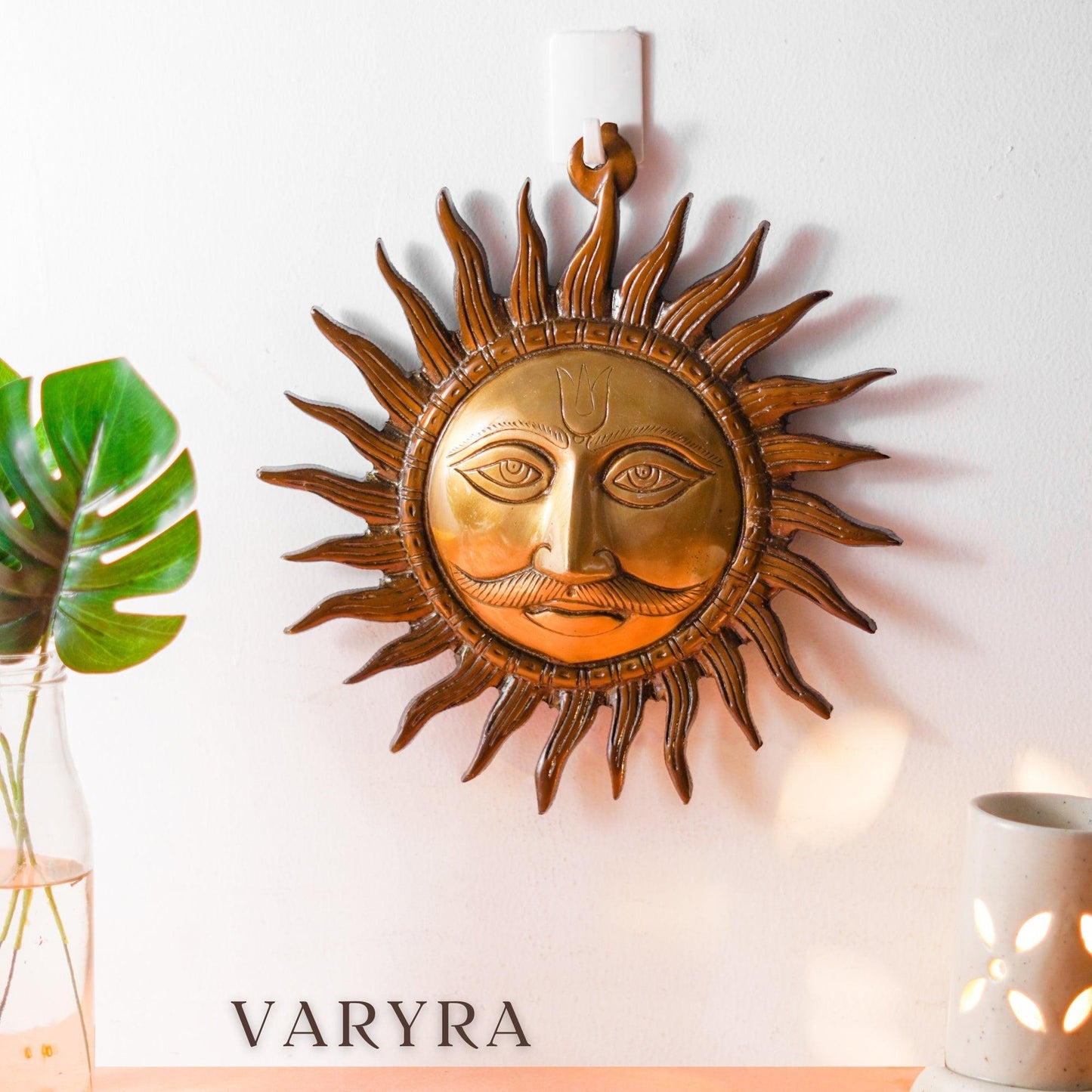 Sun Prakhar Wall Hanging, Brass Home Decor | VARYRA - VARYRA