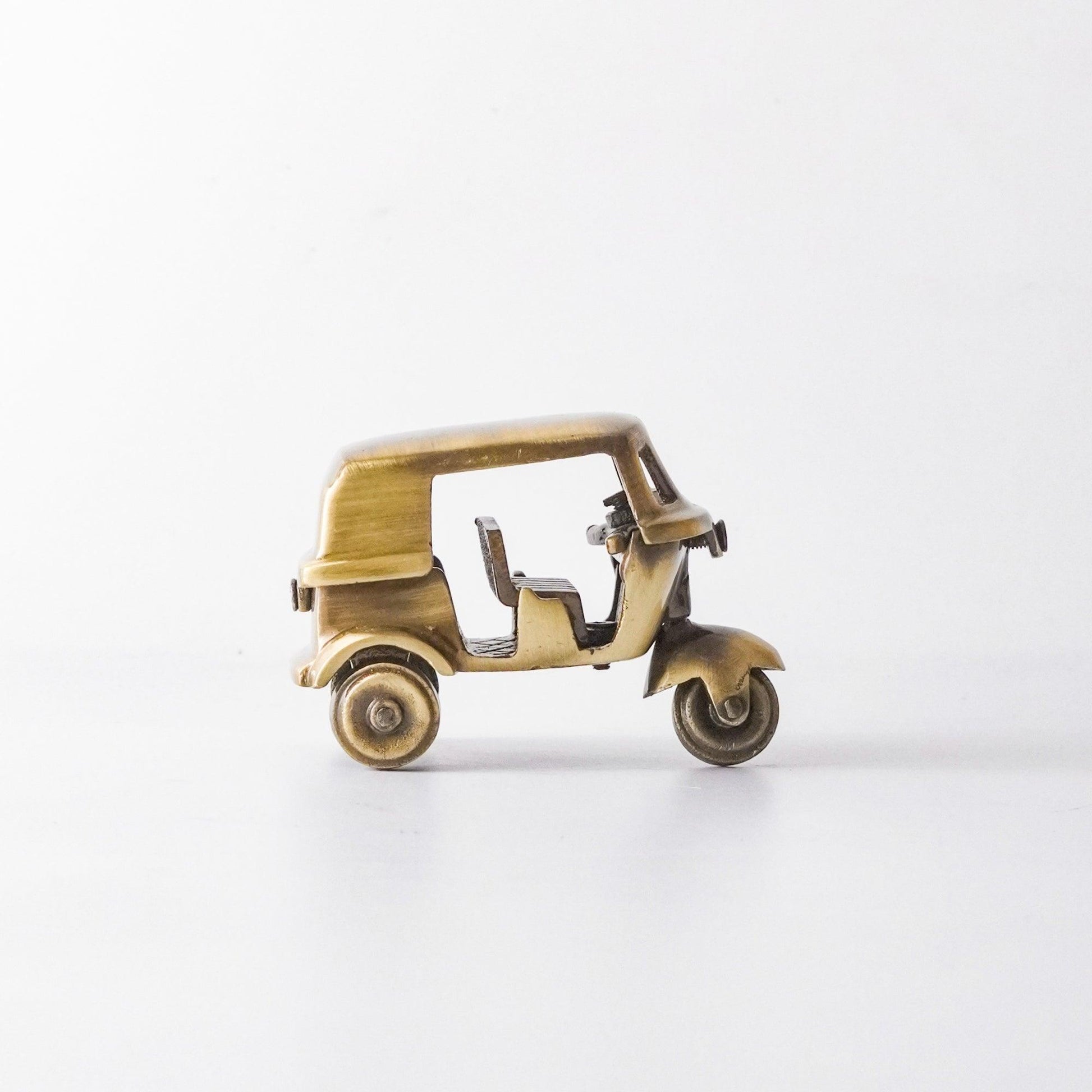 Auto Rickshaw Curio Miniature Showpiece, Brass | VARYRA